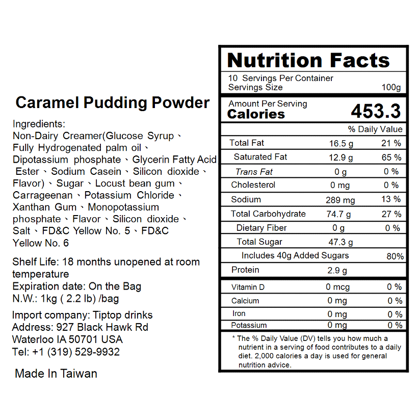 Caramel Pudding Powder