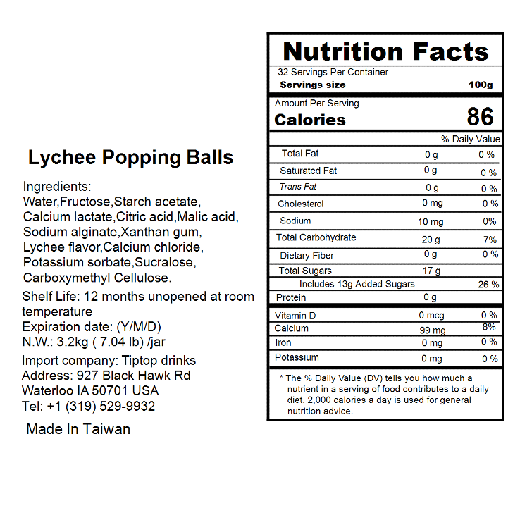 Lychee Popping Balls