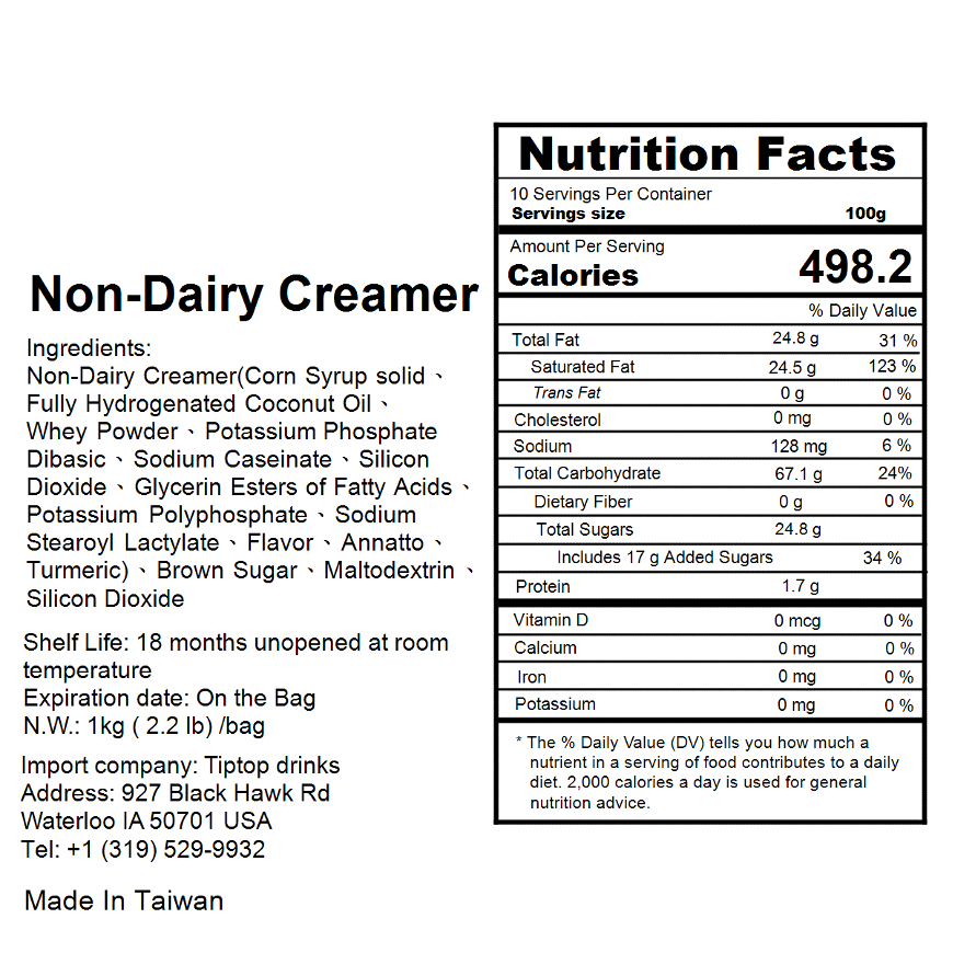 Non-Dairy Creamer