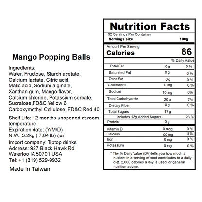 Mango Popping Balls