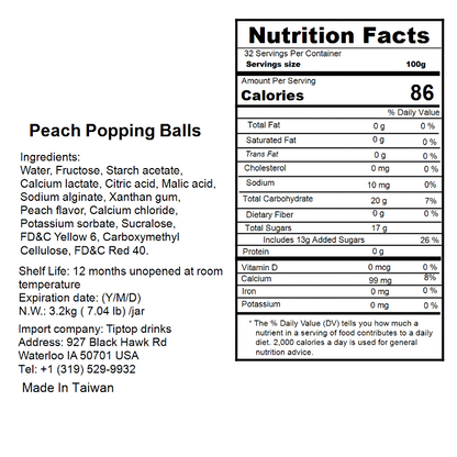 Peach Popping Balls