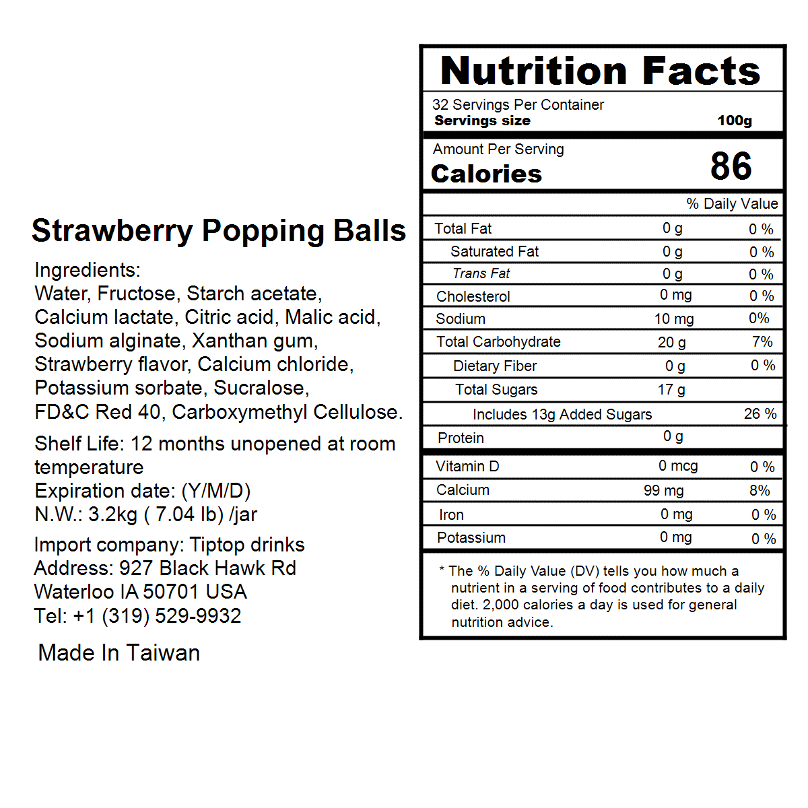 Strawberry Popping Balls